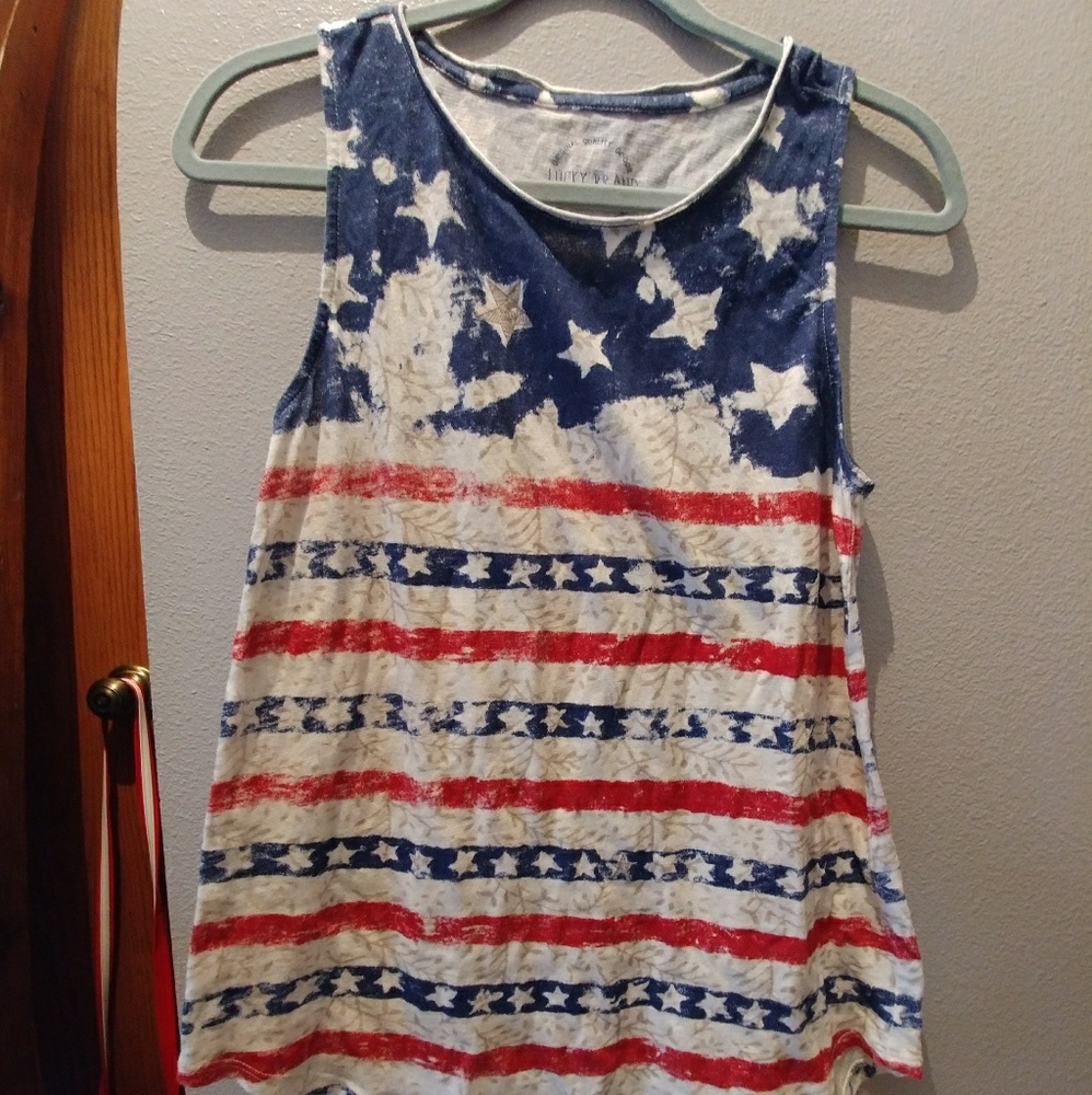 Lucky brand tank top distressed patriot